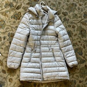 Love Tree Women's Silver Puffer Jacket